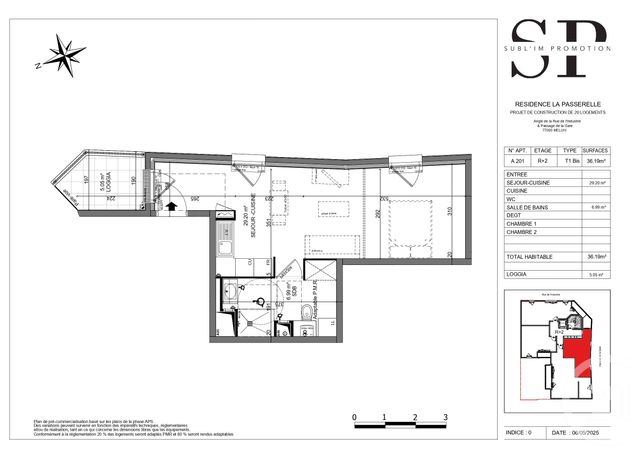 Appartement F1 &agrave; vendre - 1 pi&egrave;ce - 36,19 m2 - Melun - 77 - ILE-DE-FRANCE