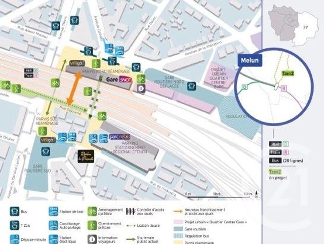 Appartement F3 &agrave; vendre - 3 pi&egrave;ces - 59,06 m2 - Melun - 77 - ILE-DE-FRANCE