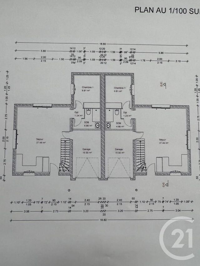 Maison à vendre - 5 pièces - 85 m2 - Aiserey - 21 - BOURGOGNE