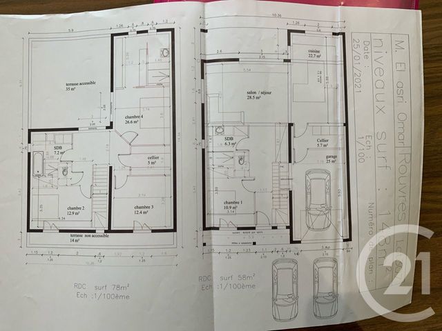 Maison &agrave; vendre - 6 pi&egrave;ces - 158 m2 - Rouvres En Plaine - 21 - BOURGOGNE