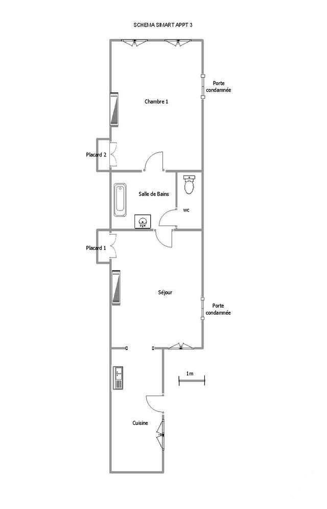 Appartement F2 &agrave; louer - 2 pi&egrave;ces - 50,85 m2 - Troyes - 10 - CHAMPAGNE-ARDENNE